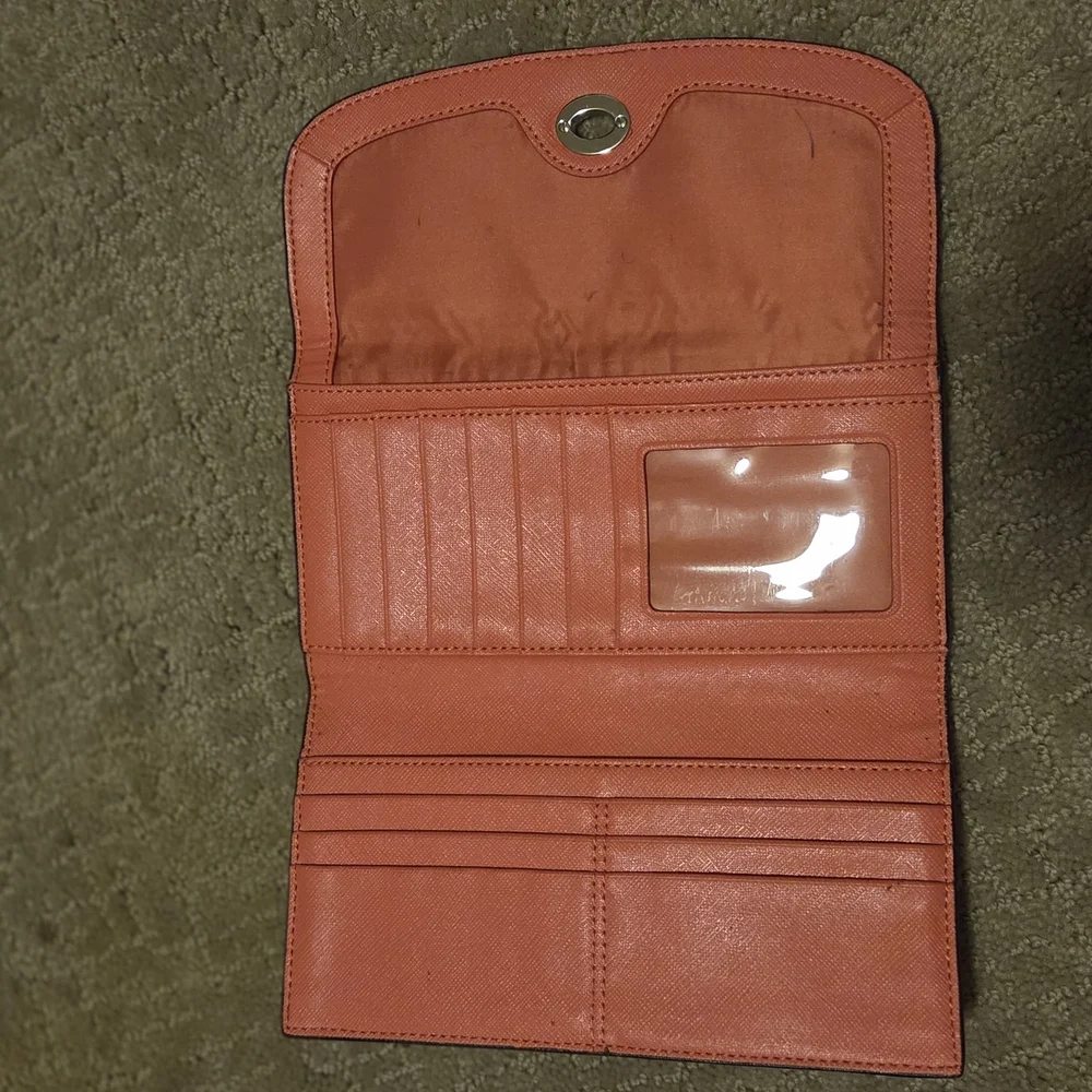 Coach Orange Leather Wallet Classic Design Very Good Condition - Picture 5 of 8
